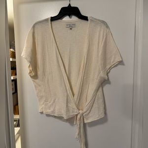 Madewell Crossover Tie Front Top
